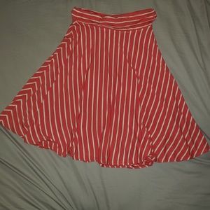 Max Studio - Striped A-Line Knit Skirt 